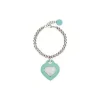 Outlet Bracciale Donna Objects Con Ciondolo Cuore Verde Acqua | BR-343 Donna Gioielli Moda Donna