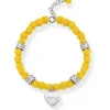 Outlet Bracciale Donna Objects Giallo Con Ciondolo Cuore | BR-458 Donna Gioielli Moda Donna