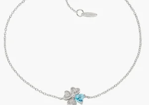 Clearance Bracciale Donna Quadricuore Acquamarina Gioielli |  BRQUBAC Donna Gioielli Moda Donna