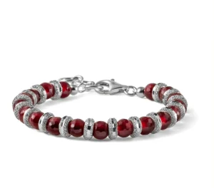 Online Bracciale Donna Red Passion E Cerchietti Diamantati Mariacristinasterling | G5012 Donna Gioielli Moda Donna