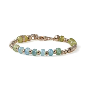 Fashion Bracciale Donna Snake Riviera Sfere Argento E Glass Roundel Oceano Mariacristinasterling | G4327R Donna Gioielli Moda Donna