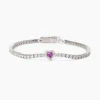 Fashion Bracciale Donna Tennis Con Cuore Rosa Gioielli |  533838-18 Donna Gioielli Moda Donna | Idee Regalo