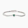 New Bracciale Donna Tennis Con Cuore Verde Gioielli | 533837-18 Donna Gioielli Moda Donna | Idee Regalo