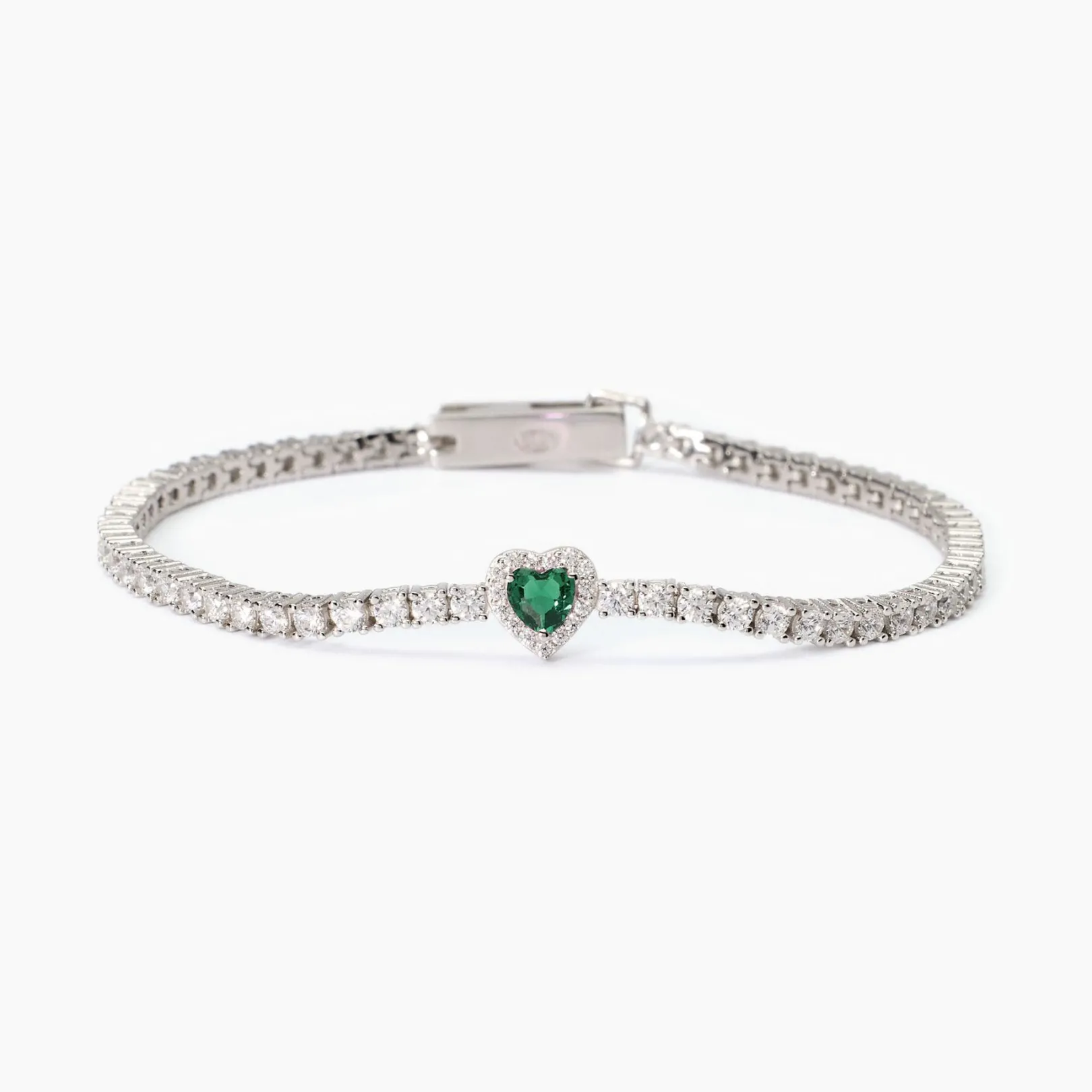 bracciale_donna_tennis_co_0-8.webp New Bracciale Donna Tennis Con Cuore Verde Gioielli | 533837-18 Donna Gioielli Moda Donna | Idee Regalo