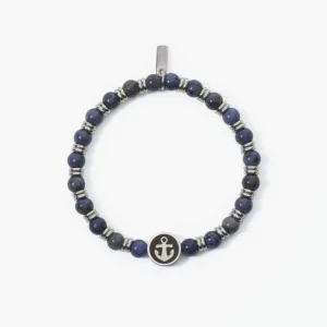 New Bracciale Dumortierite e Acciaio Gioielli | 232327 Uomo Gioielli Moda Uomo | Idee Regalo