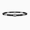 Sale Bracciale Elastico Uomo Con Agata Nera E Grigia Gioielli | 732174 Uomo Gioielli Moda Uomo | Idee Regalo