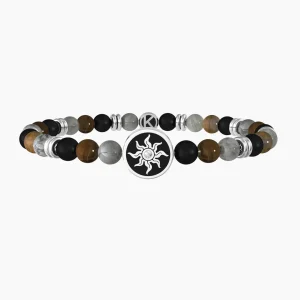 Sale Bracciale Elastico Uomo Con Pietre Naturali Multicolor, Cristalli E Sole Gioielli | 732257 Uomo Gioielli Moda Uomo | Idee Regalo