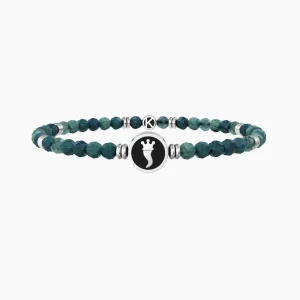 Online Bracciale Elastico Uomo Con Agata Verde E Cornetto Gioielli | 732239 Uomo Gioielli Moda Uomo | Idee Regalo