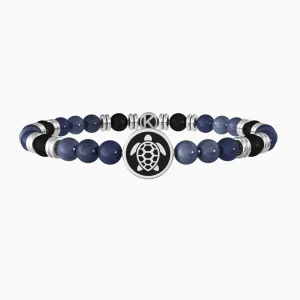 Online Bracciale Elastico Uomo Con Dumortierite Blu, Agata Nera E Tartaruga Gioielli | 732258 Uomo Gioielli Moda Uomo | Idee Regalo
