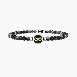 Online Bracciale Elastico Uomo Con Agata Nera E Infinito Gioielli | 732242 Uomo Gioielli Moda Uomo | Idee Regalo