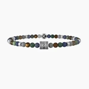 Clearance Bracciale Elastico Uomo Con Pietre E Frase Amicizia Gioielli | 732175 Uomo Gioielli Moda Uomo | Idee Regalo