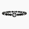 Fashion Bracciale Elastico Uomo Con Agata Nera E Quadrifoglio Gioielli | 732256 Uomo Gioielli Moda Uomo | Idee Regalo