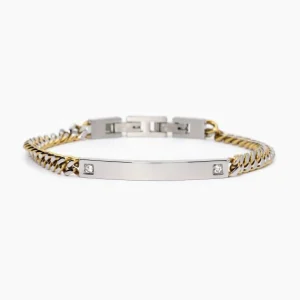 Online Bracciale In Acciaio Con PVD Giallo Cristalli 2Jewels | 232497 Uomo Gioielli Moda Uomo
