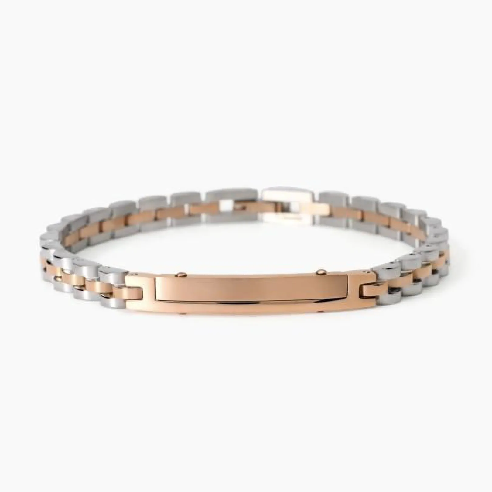 bracciale_in_acciaio_con__0-5.webp Fashion Bracciale In Acciaio Con PVD Rosè 2Jewels | 232558 Uomo Gioielli Moda Uomo