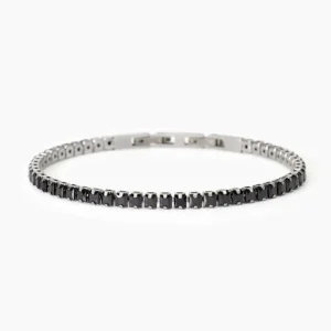 Hot Bracciale In Acciaio Con Zirconi Neri 2Jewels | 232576 Uomo Gioielli Moda Uomo