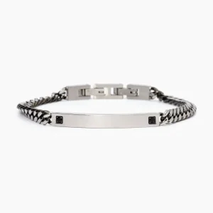Fashion Bracciale In Acciaio Con Gunmetal E Cristalli 2Jewels | 232498 Uomo Gioielli Moda Uomo