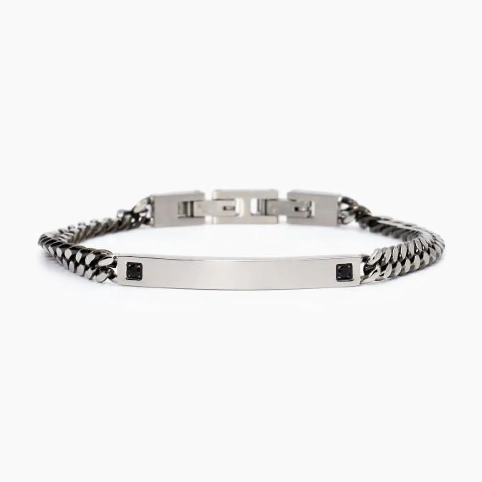 bracciale_in_acciaio_con__0-7.webp Fashion Bracciale In Acciaio Con Gunmetal E Cristalli 2Jewels | 232498 Uomo Gioielli Moda Uomo
