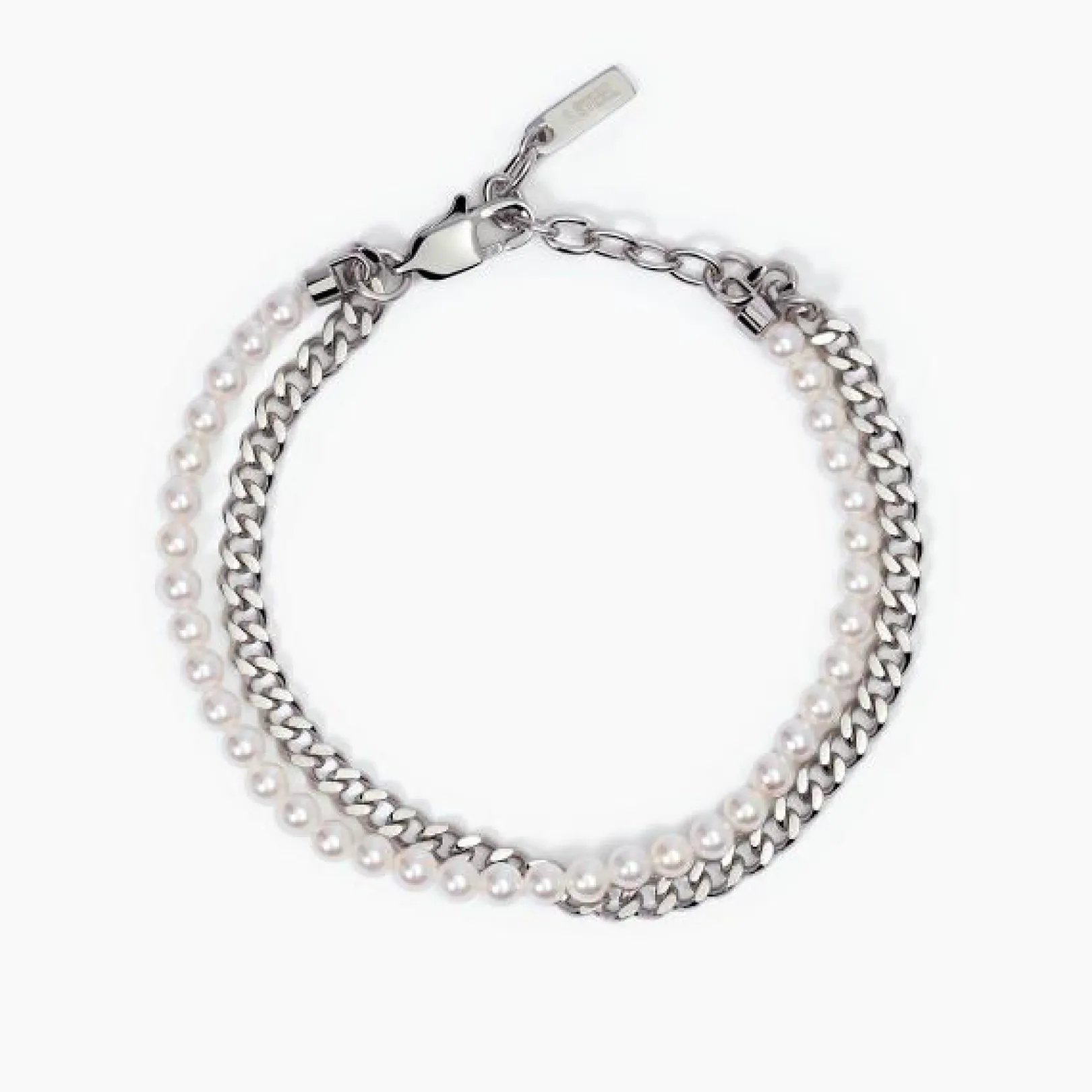 bracciale_in_acciaio_con__0-9.webp Outlet Bracciale In Acciaio Con Perle 2Jewels | 232412 Donna Gioielli Moda Donna