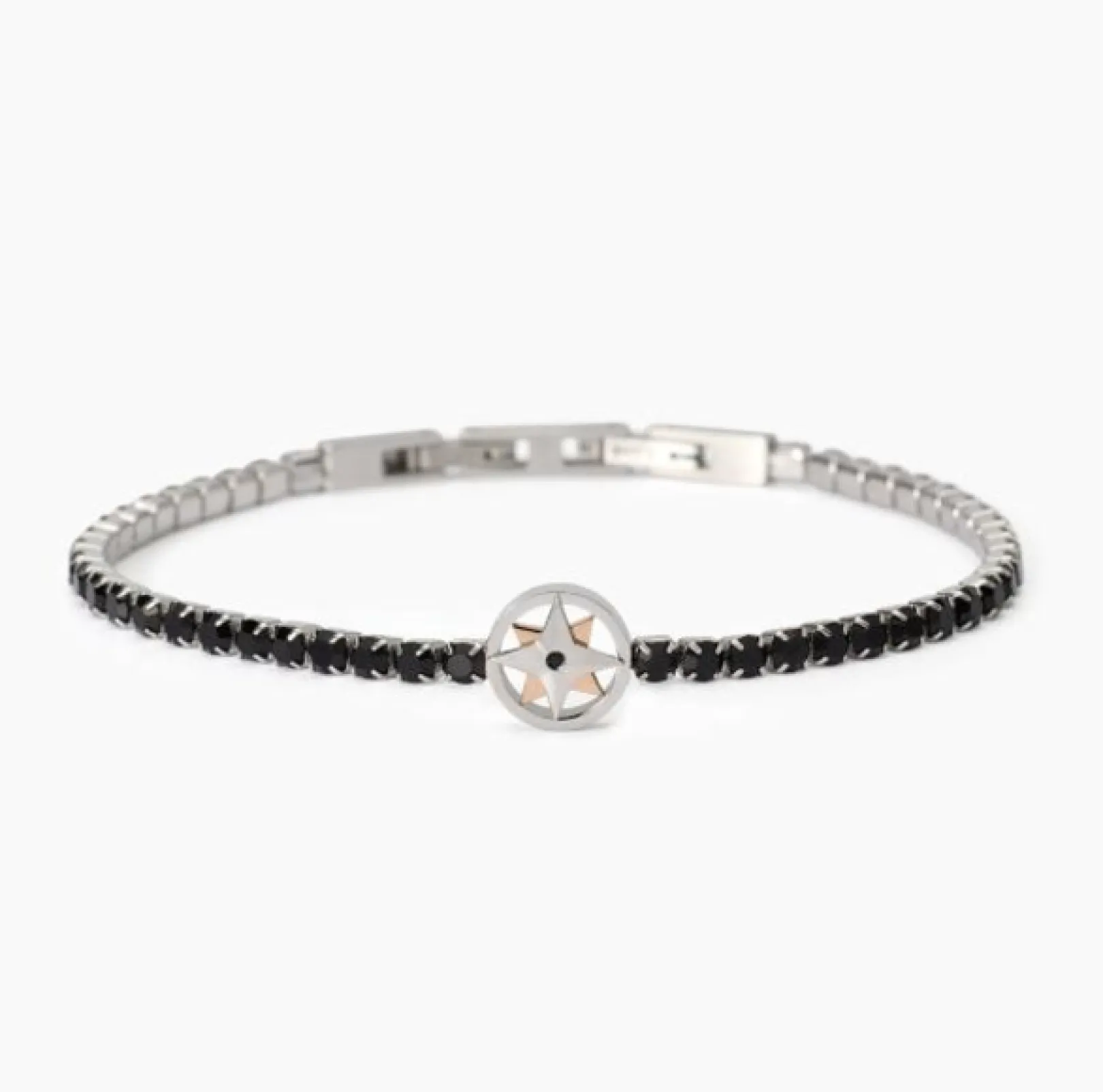 bracciale_in_acciaio_da_u_0-4.webp Hot Bracciale In Acciaio Da Uomo Rosa Dei Venti 2Jewels | 232581 Uomo Gioielli Moda Uomo