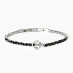 Fashion Bracciale In Acciaio Da Uomo Tennis Con Ancora 2Jewels | 232582 Uomo Gioielli Moda Uomo
