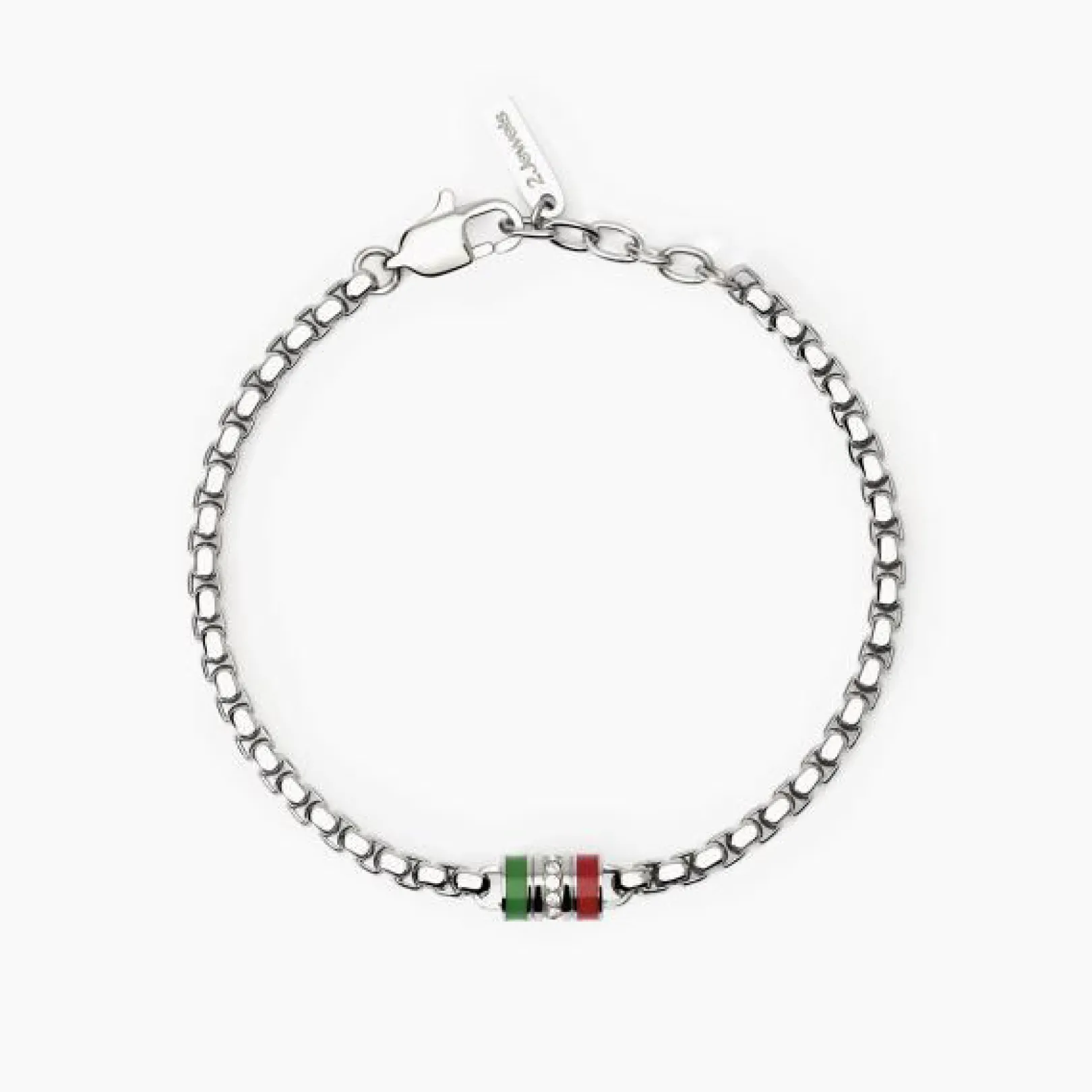 bracciale_in_acciaio_l_cr_0-1.webp Fashion Bracciale In Acciaio 316L Cristalli E Smalto 2Jewels | 232577 Uomo Gioielli Moda Uomo