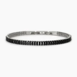 Fashion Bracciale In Acciaio 316L E Cristalli Neri Gioielli 2Jewels | 232486 Uomo Gioielli Moda Uomo