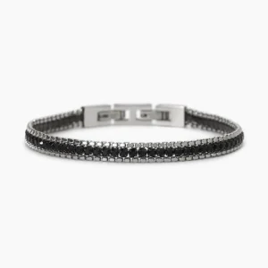 Online Bracciale In Acciaio 316L E Cristalli Neri Gioielli 2Jewels | 232484 Uomo Gioielli Moda Uomo