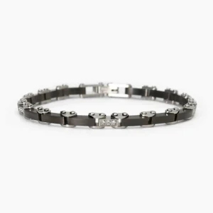 Hot Bracciale in acciaio 316L PVD Gunmetal Cristalli Gioielli 2Jewels | 232465 Uomo Gioielli Moda Uomo
