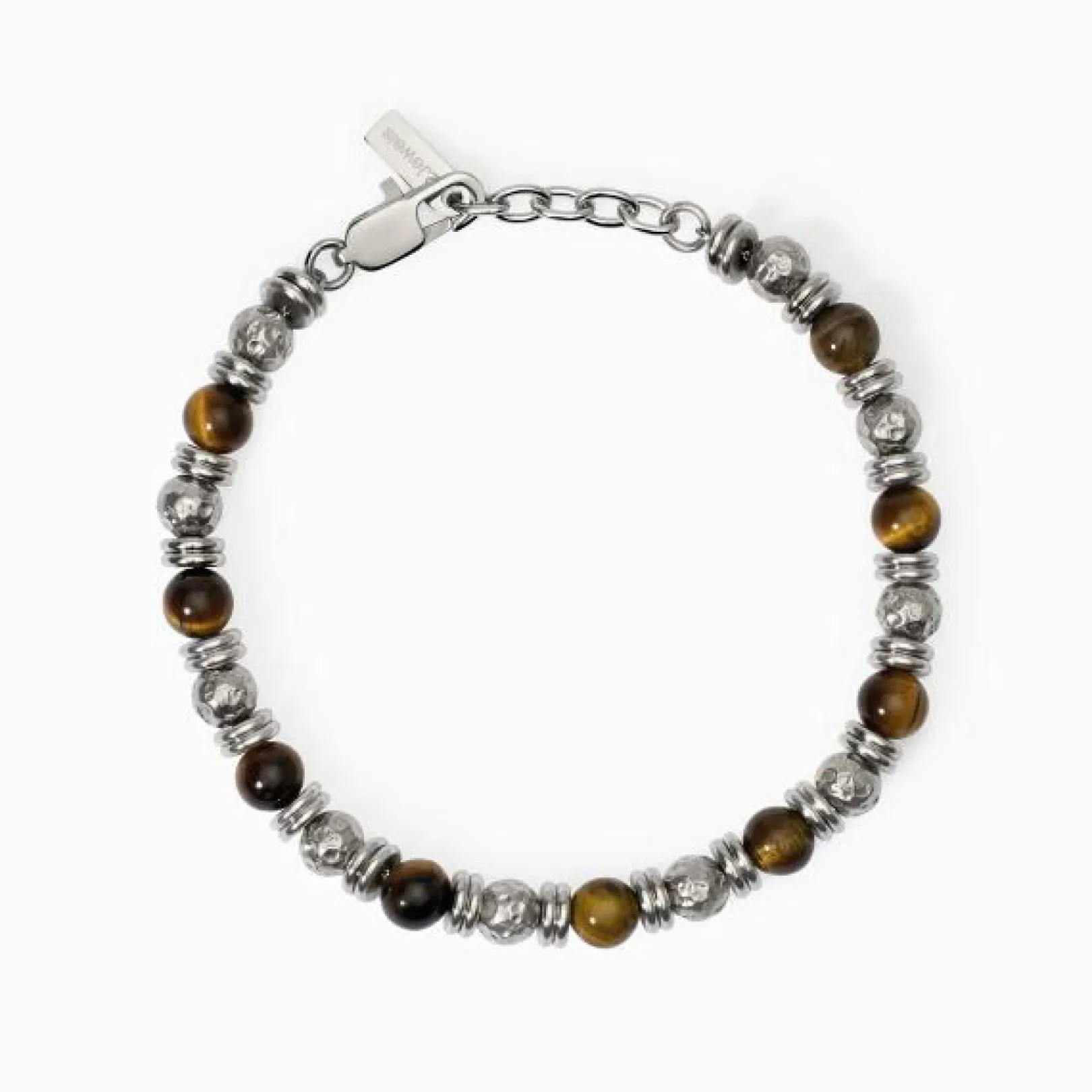 bracciale_in_acciaio_occh_0.webp Clearance Bracciale In Acciaio Occhio Di Tigre 2Jewels | 232562 Uomo Gioielli Moda Uomo
