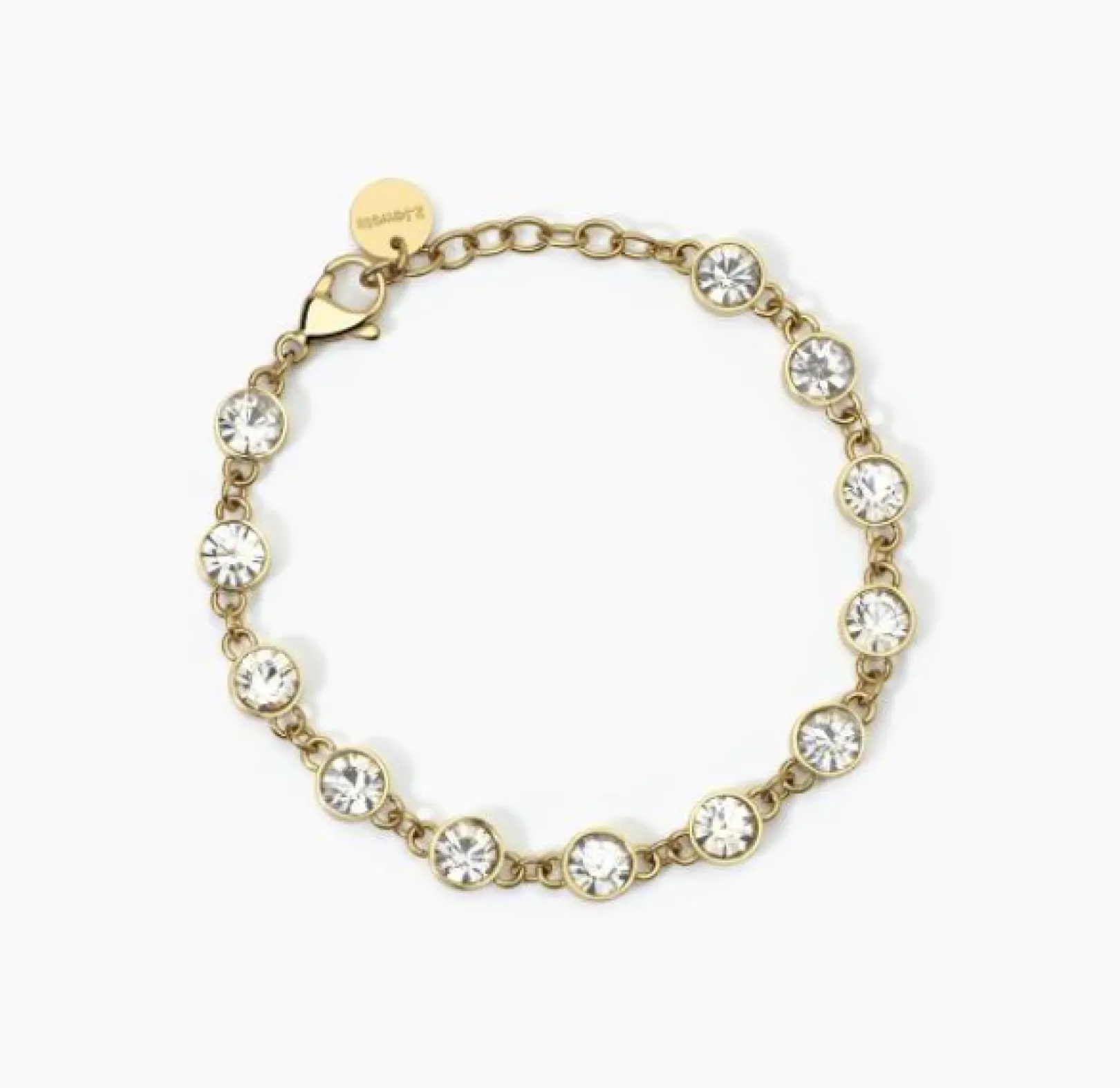 bracciale_in_acciaio_pvd__0.webp Outlet Bracciale In Acciaio PVD Giallo E Cristalli 2Jewels | 232456 Donna Gioielli Moda Donna