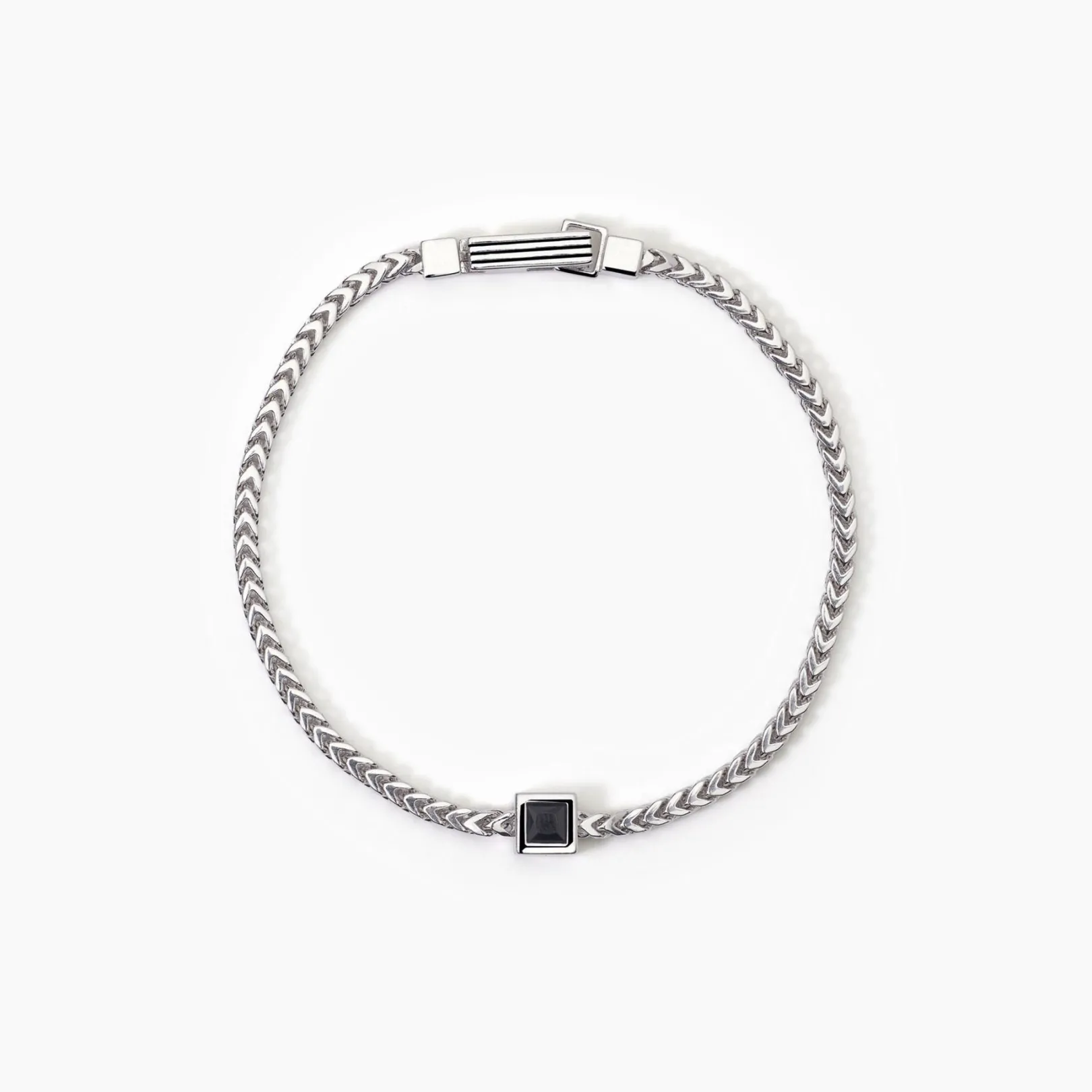 bracciale_in_argento_con__0-1.webp Online Bracciale In Argento Con Catena Franco Gioielli | 533808-20 Uomo Gioielli Moda Uomo