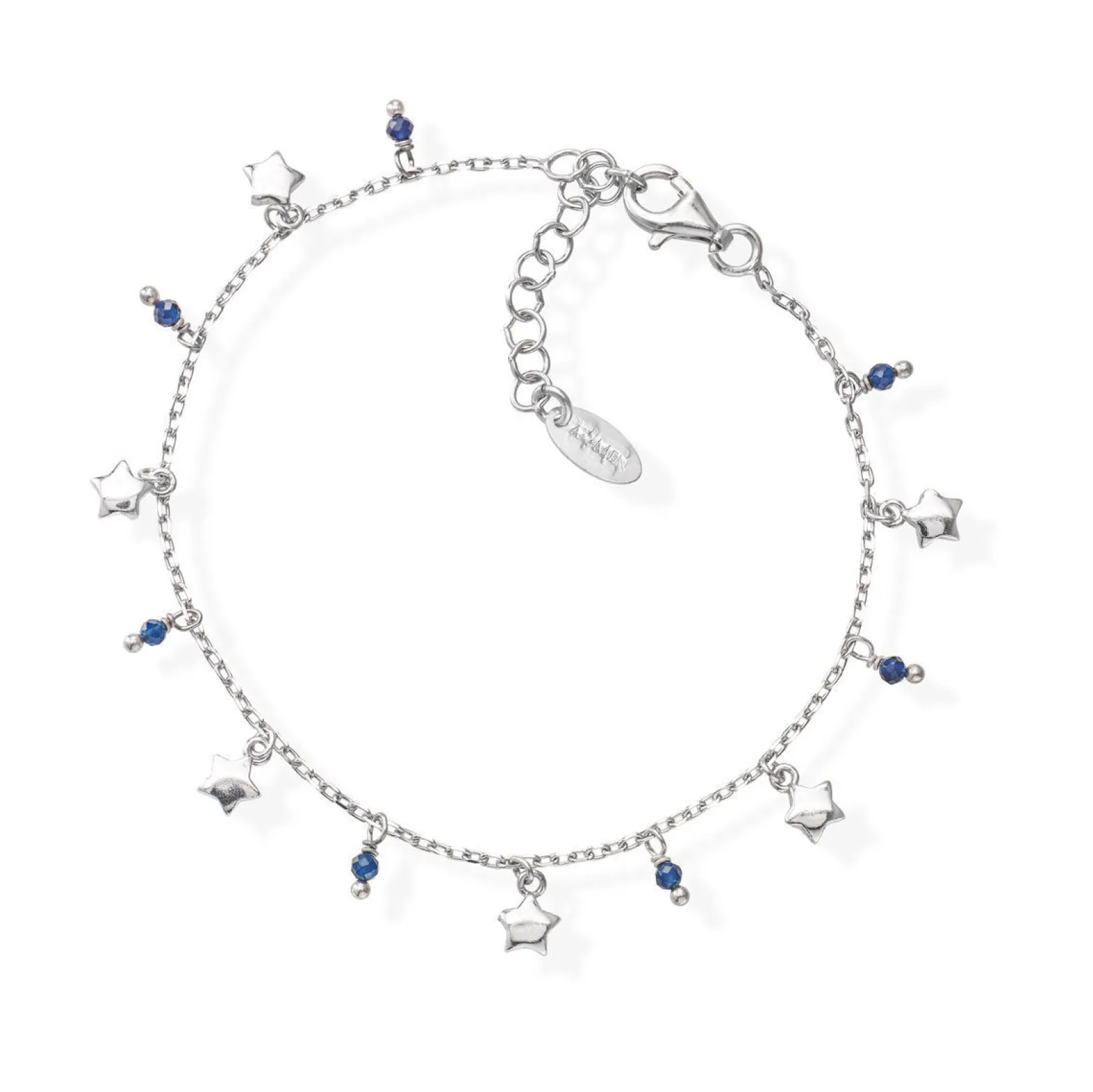 bracciale_in_argento_con__0-18.webp Hot Bracciale In Argento Con Stelle Gioielli Candy Charm | BRMISBBL Donna Gioielli Moda Donna