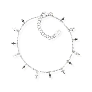 Clearance Bracciale In Argento Con Croci Gioielli |  BRMICRBN Donna Gioielli Moda Donna