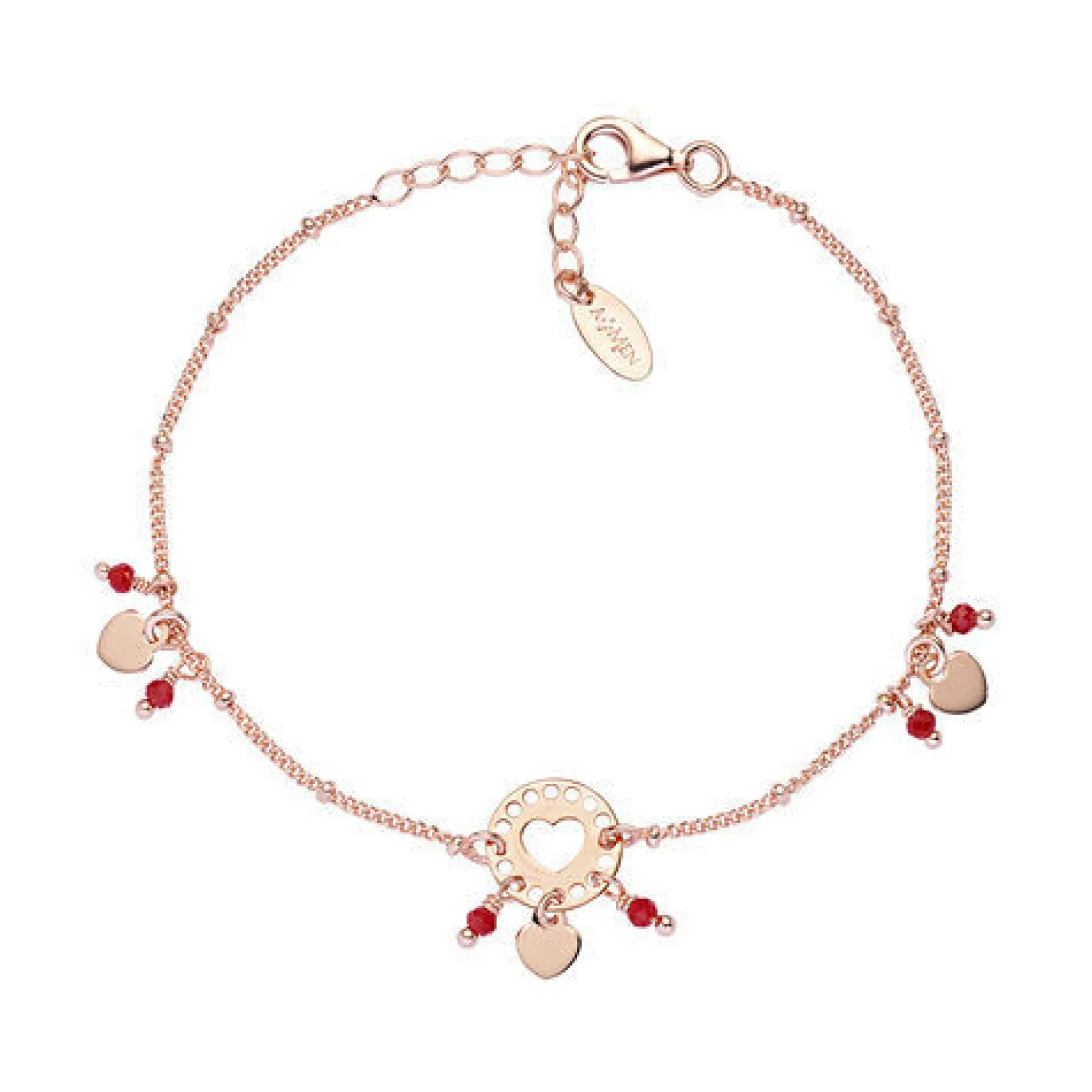 bracciale_in_argento_con__0-27.webp Discount Bracciale In Argento Con Cuori E Cristalli Gioielli Acchiappamore | BRAARR3 Donna Gioielli Moda Donna