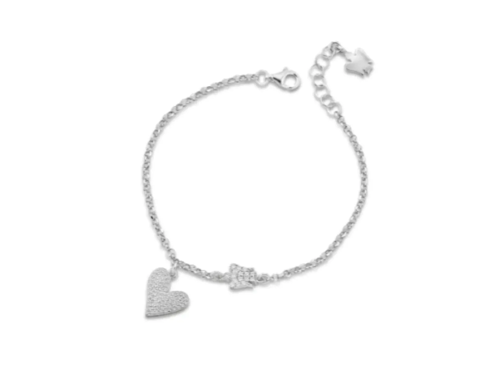 bracciale_in_argento_con__0-28.webp Discount Bracciale In Argento Con Ciondolo Cuore E Angelo Giannotti | GIA420 Donna Gioielli Moda Donna