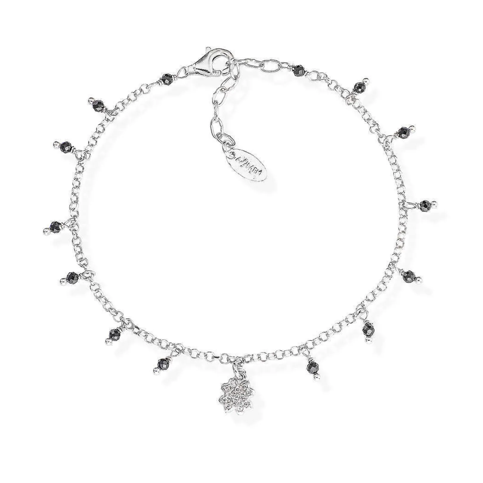 bracciale_in_argento_con__0-4.webp Clearance Bracciale In Argento Con Quadrifoglio Gioielli Romance | BRQBNZ Donna Gioielli Moda Donna
