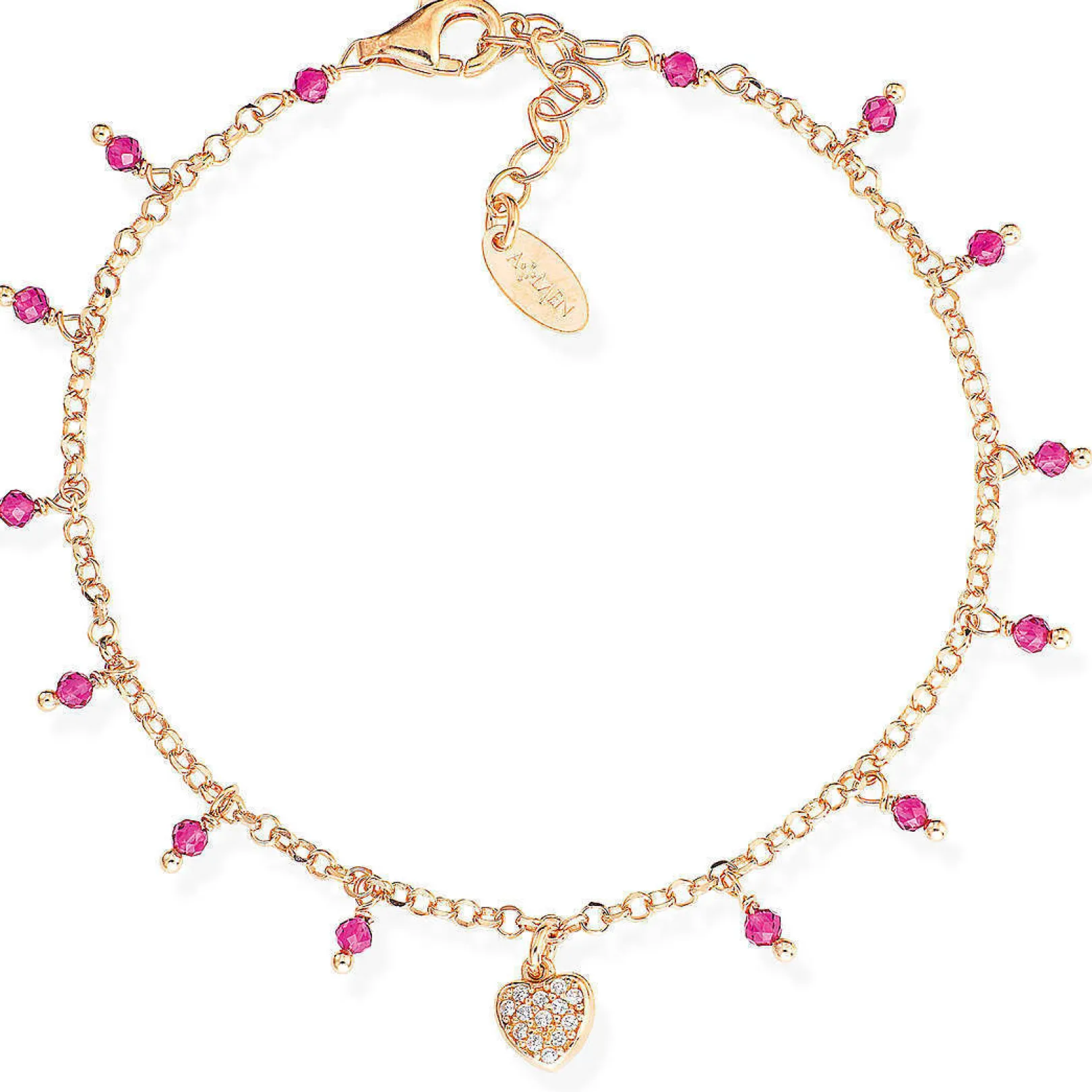 bracciale_in_argento_ros__0.webp Discount Bracciale In Argento Rosè Con Cuore Gioielli Romance | BRCRROZ Donna Gioielli Moda Donna