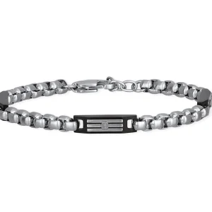 New Bracciale da uomo in acciaio, collezione Blockchain | Cod.232149. Uomo Gioielli Moda Uomo