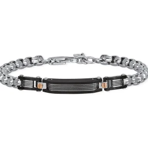 New Bracciale in acciaio da uomo, Cod.232152. Uomo Gioielli Moda Uomo