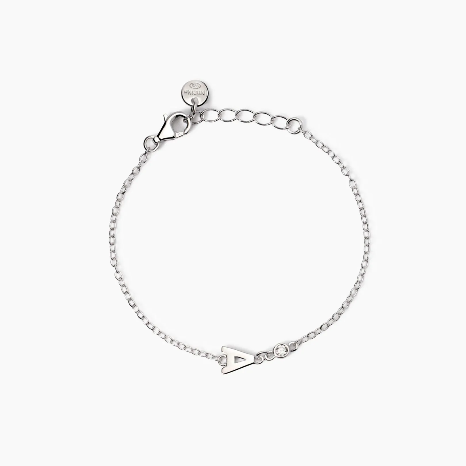 bracciale_neonato_con_let_0.webp Online Bracciale neonato con lettera e diamante Welcome Baby Gioielli | 533925 Gioielli Moda Bimbi