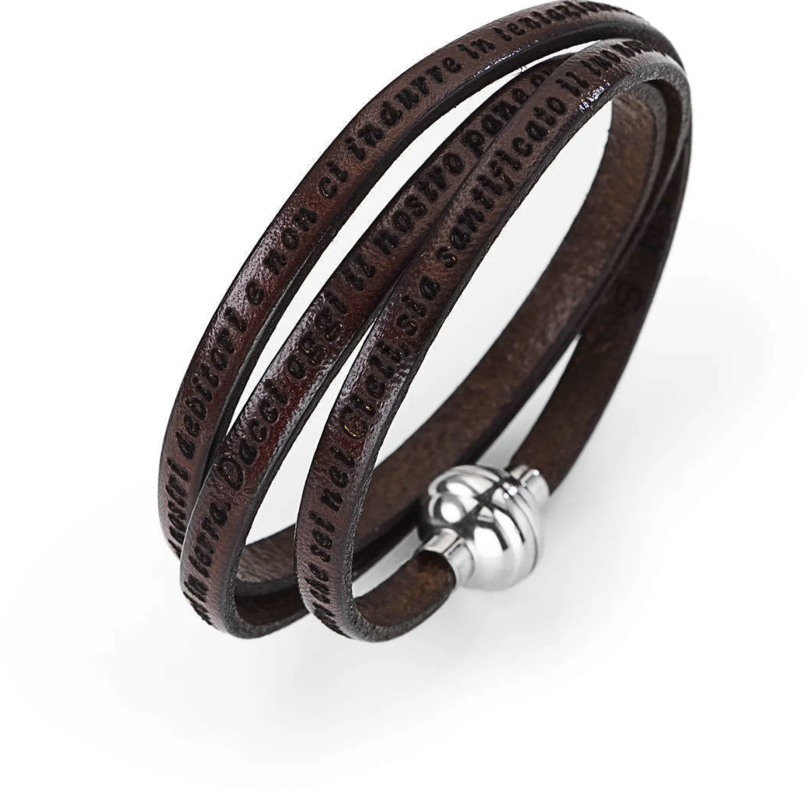 bracciale_padre_nostro_in_0-2.webp New Bracciale Padre Nostro In Pelle Gioielli | PNIT05-54 Donna Gioielli Moda Donna | Gioielli Moda Uomo