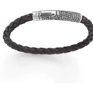 Online Bracciale Padre Nostro Uomo In Pelle Gioielli Pater Noster | BRNO05B-L Uomo Gioielli Moda Uomo
