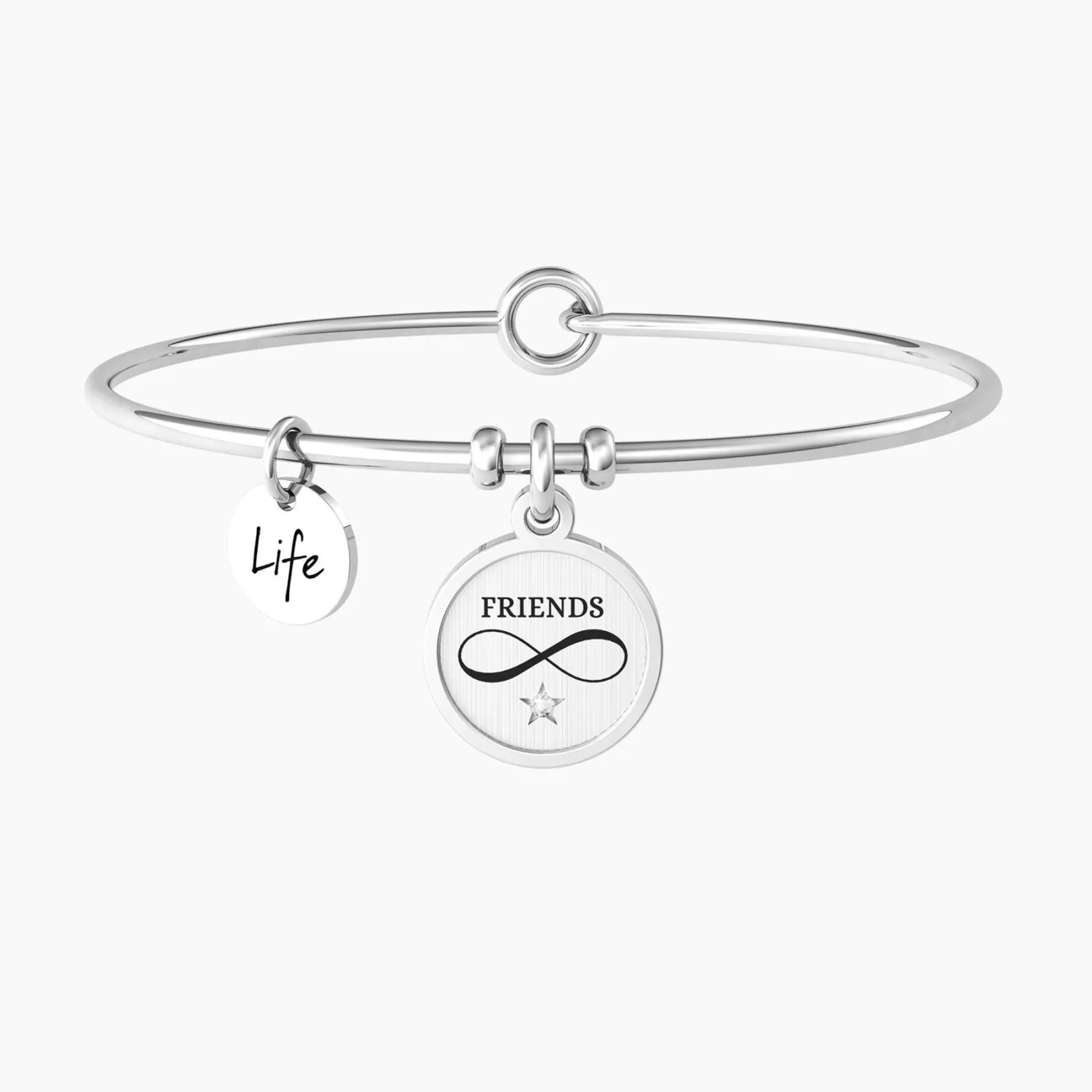 bracciale_rigido_amicizia_0.webp Hot Bracciale Rigido Amicizia Con Ciondolo Infinito Gioielli | 732220 Donna Gioielli Moda Donna | Idee Regalo