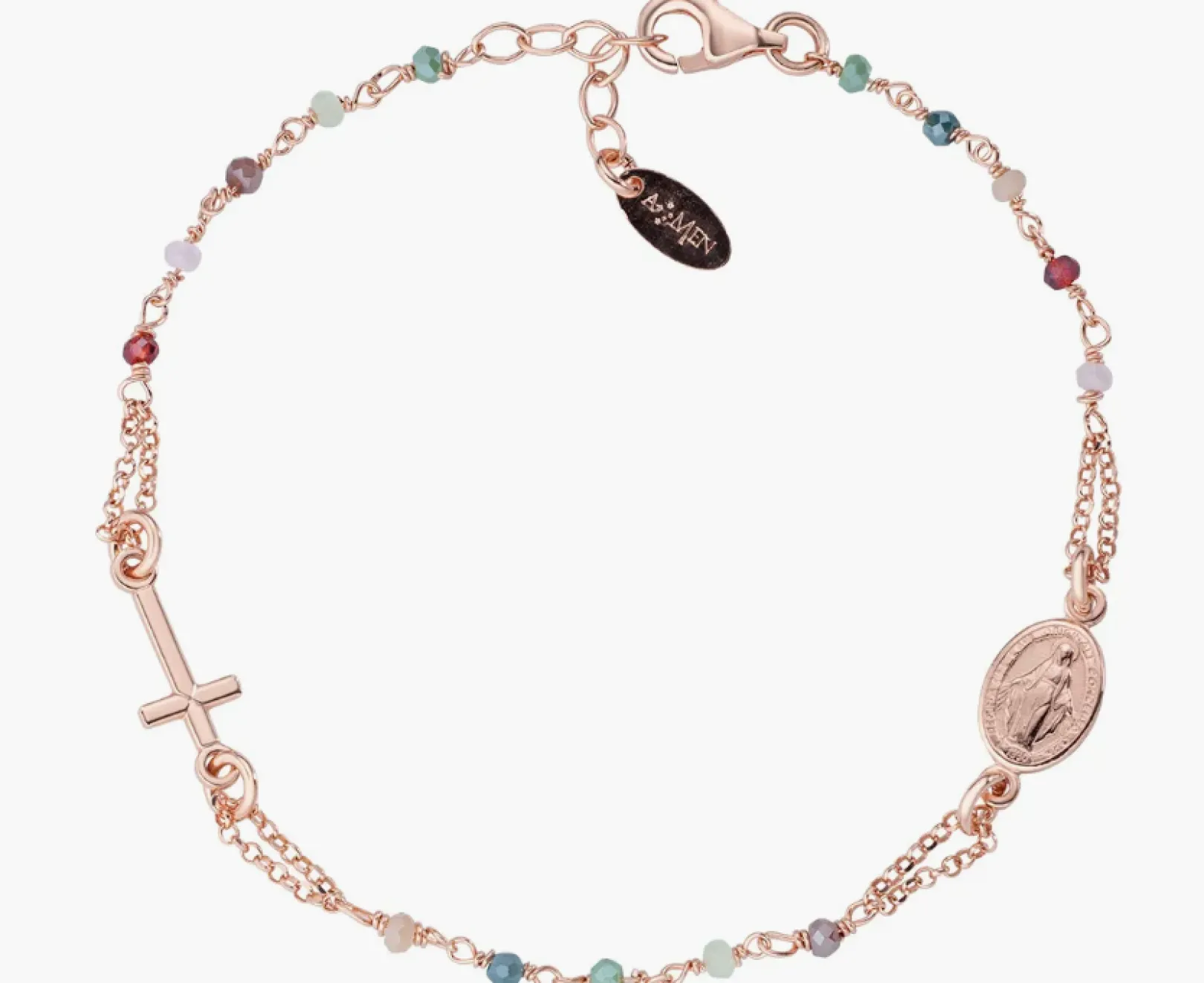 bracciale_rosario_cristal_0-4.webp Clearance Bracciale Rosario Cristalli Multicolor Pastello | BRO25RMU3 Donna Gioielli Moda Donna