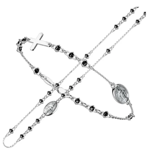 Best Bracciale Rosario Uomo In Argento Gioielli Spiritual | SXB017-SN Uomo Gioielli Moda Uomo