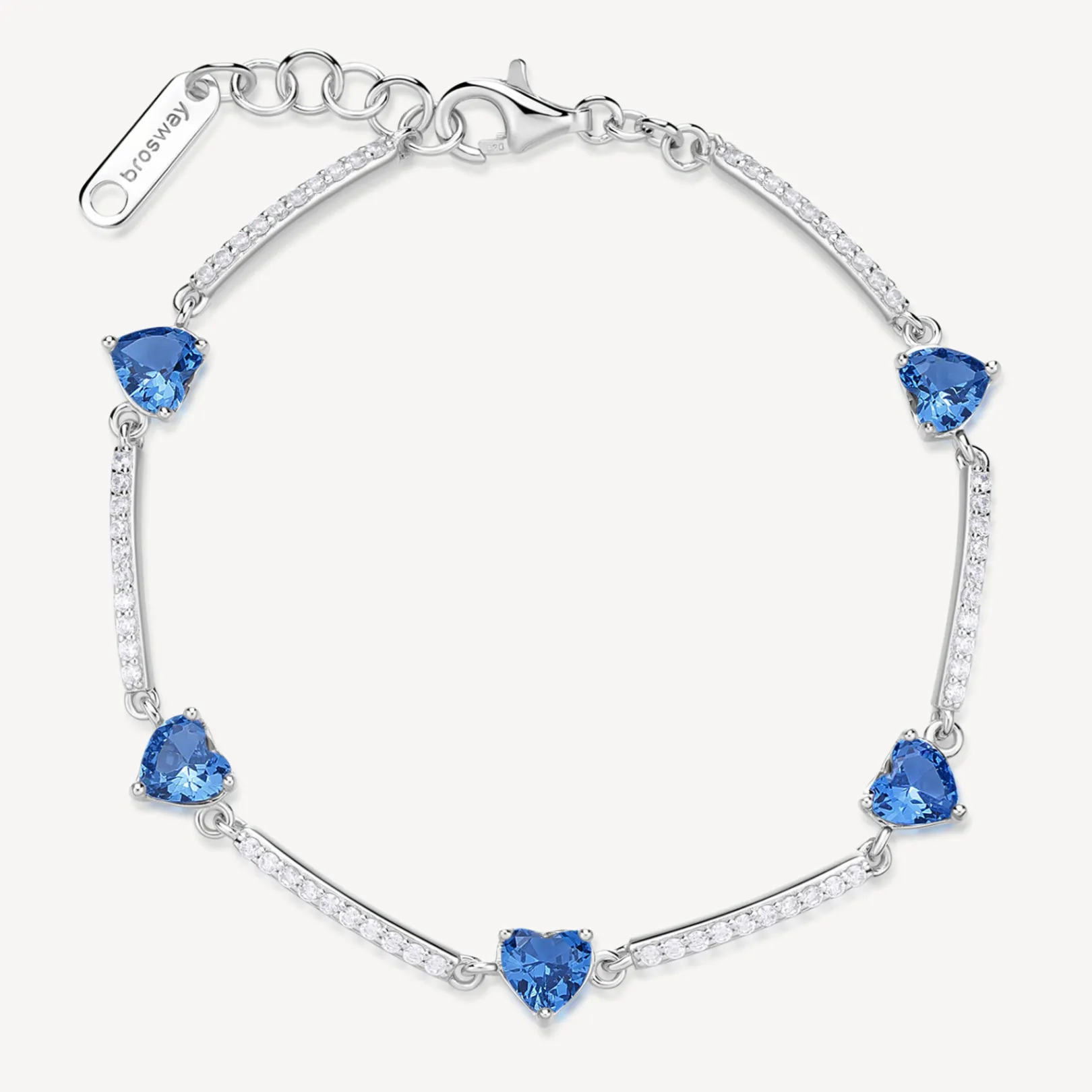 bracciale_semirigido_zirc_0.webp Sale Bracciale Semirigido Zirconi Cuore Freedom Blue Gioielli Brosway Fancy | FFB115 Donna Gioielli Moda Donna