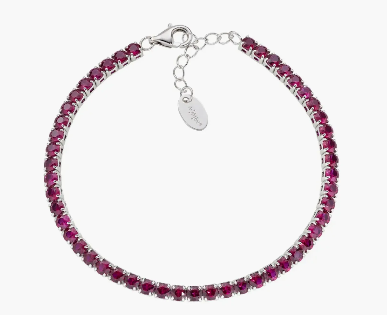 bracciale_tennis__mm_con__0-1.webp Best Bracciale Tennis 3 mm con Zirconi Rossi | BT3BR17 Donna Gioielli Moda Donna