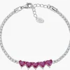 Best Tennis Cinque Cuori Rubino Amen | BT5CUBRBZ Donna Gioielli Moda Donna