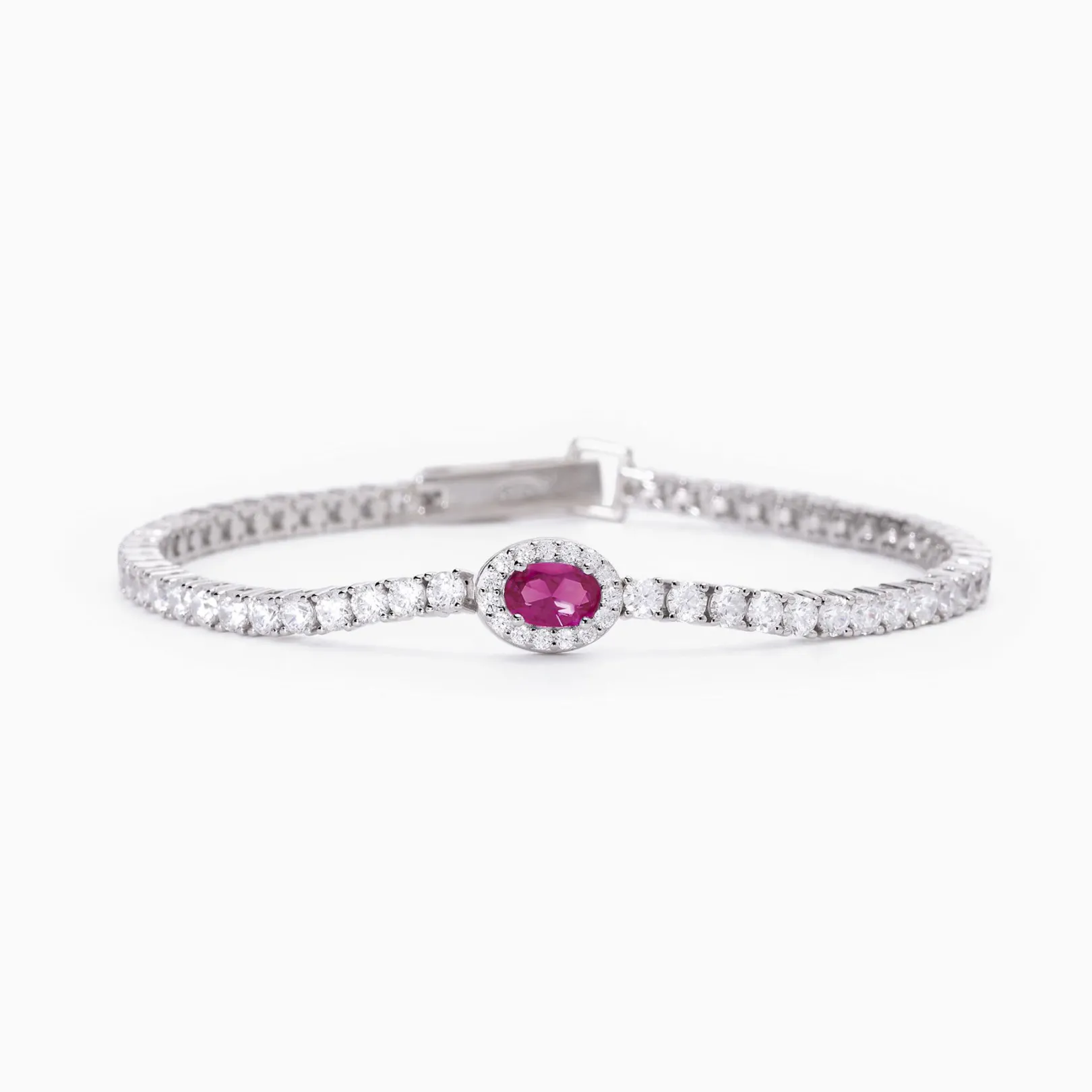 bracciale_tennis_con_rubi_0.webp Clearance Bracciale Tennis Con Rubino Gioielli | 533743-M Donna Gioielli Moda Donna