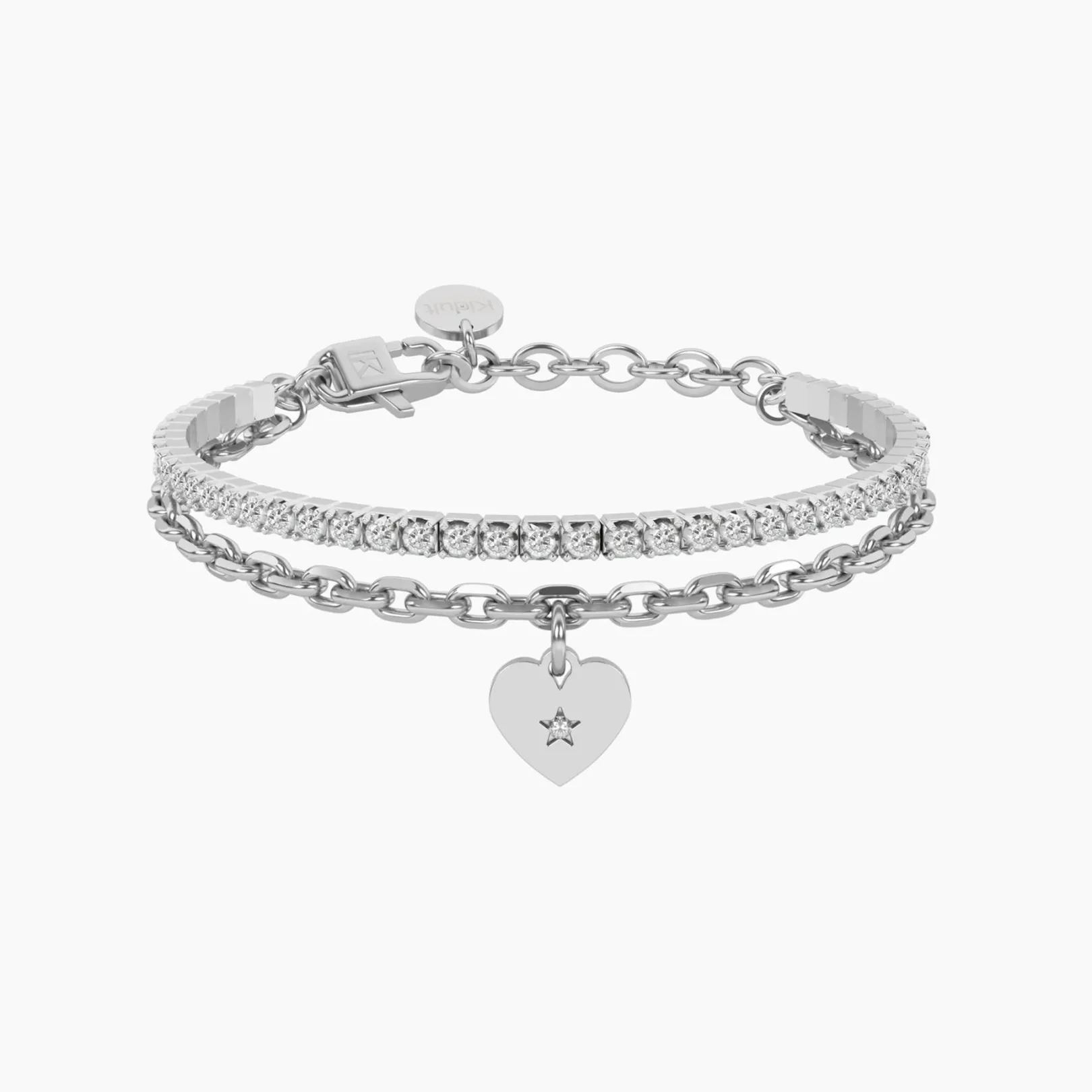 bracciale_tennis_e_catena_0.webp Best Bracciale Tennis E Catena Forzatina Con Cuore Gioielli | 732333 Donna Gioielli Moda Donna | Idee Regalo